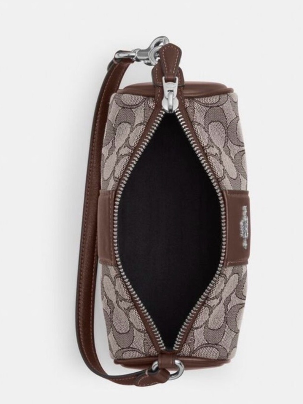 Coach Brown Signature Canvas Mini Barrel Bag - Picture 3 of 3
